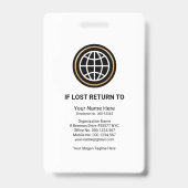 Badge Code photo Modèle en calques bleus rouges (Arrière)