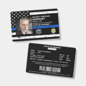 Badge Code photo personnalisé de l'agent de police (Front & Back)