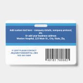 Badge Code photo personnalisé de l'employé, code-barres  (Arrière)