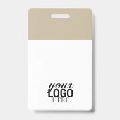 Badge Code QR Carte d'identité de logo d'entreprise Empl (Back)