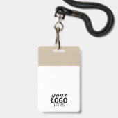 Badge Code QR Carte d'identité de logo d'entreprise Empl (Back with Lanyard)