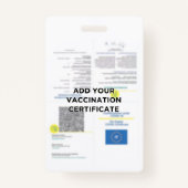 Badge Code QR Casse-Vin Vaccin Pass Marine Blue ID (Dos)