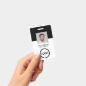 Badge Code QR de carte d'identité moderne personnalisée (Manuel / portable)