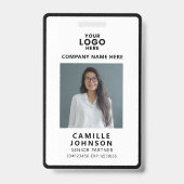 Badge Code QR de carte d'identité professionnelle person (Avant)