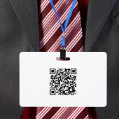 Badge Code QR de la carte de sécurité de pilote de ligne