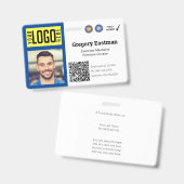 Badge Code QR de la carte d'identité professionnelle Bad (Avant & arrière)