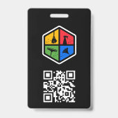 Badge Code QR de la maison de service de nettoyage de lo (Arrière)