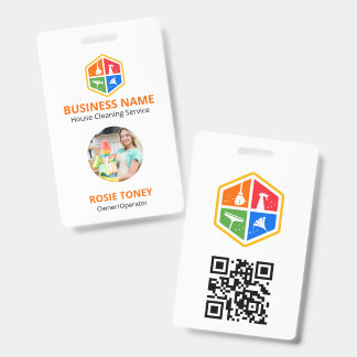 Badge Code QR de la Maison de Service de Nettoyage de Lo