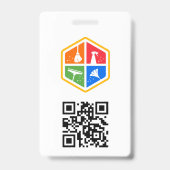 Badge Code QR de la Maison de Service de Nettoyage de Lo (Arrière)