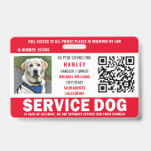 Badge Code QR de la photo d'identification du chien d'as (Avant)