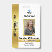 Badge Code QR de la société Gold Code Code photo employé (Avant)