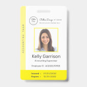 Badge Code QR de l'employé moderne de l'entreprise perso (Front)