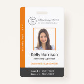 Badge Code QR de l'employé moderne de l'entreprise perso (Devant)