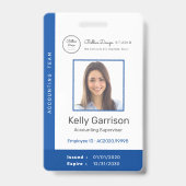 Badge Code QR de l'employé moderne de l'entreprise perso (Front)