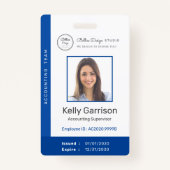 Badge Code QR de l'employé moderne de l'entreprise perso (Devant)