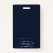 Badge Code QR de l'employé - Photo de l'entreprise Insig (Dos)