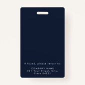 Badge Code QR de l'employé - Photo de l'entreprise Insig (Dos)