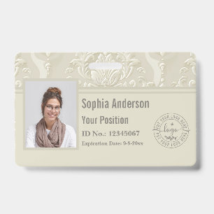 Badge Code QR de l'entreprise de photo personnalisée cla