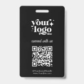 Badge Code QR de l'ID d'entreprise du salon Site Web (Arrière)