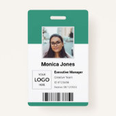 Badge Code QR de l'ID photo employé (Devant)