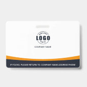 Badge Code QR de logo de photo personnalisé d'entreprise (Arrière)