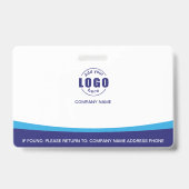 Badge Code QR de logo de photo personnalisé employé d'en (Arrière)