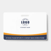 Badge Code QR de logo de photo personnalisé employé d'en (Arrière)