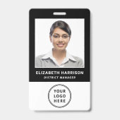 Badge Code QR de logo d'entreprise Code-barres Photo de  (Avant)