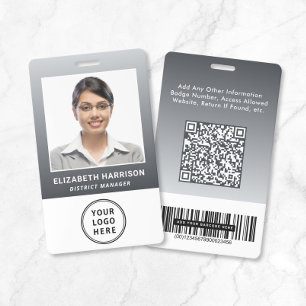 Badge Code QR de logo d'entreprise Code-barres Photo d'i