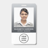 Badge Code QR de logo d'entreprise Code-barres Photo d'i (Avant)