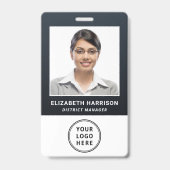 Badge Code QR de logo d'entreprise Code-barres Photo d'i (Avant)