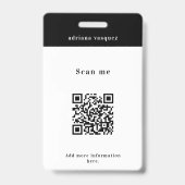 Badge Code QR de Maquilleur Moderne Professionnel Stylis (Arrière)