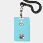 Badge Code QR de membre d'équipage personnalisé Evénemen (Arrière avec lanière)
