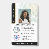 Badge Code QR de photo de pièce d'identité de notaire pu (Avant)