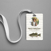 Badge Code QR de photo d'entreprise de pêche