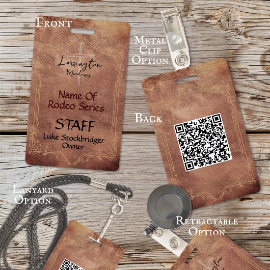 Badge Code QR de Ranch Équestre avec Logo Événement