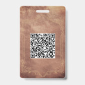 Badge Code QR de Ranch Équestre avec Logo Événement (Arrière)