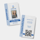Badge Code QR de sécurité de la carte d'identité de l'em (Avant & arrière)