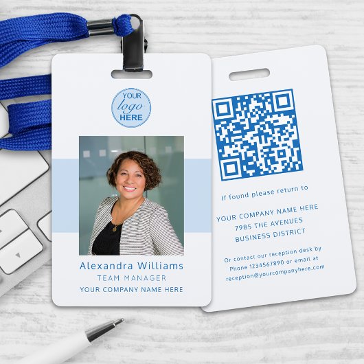 Badge Code QR de sécurité de l'entreprise pour la carte