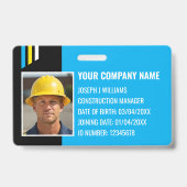 Badge Code QR de travaux d'identification de constructio (Avant)