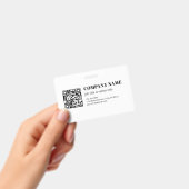 Badge Code QR d'entreprise & Texte Rétro-Moderne Modifia (Manuel / portable)