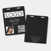Badge Code QR d'identification de l'entreprise pour phot (Avant & arrière)
