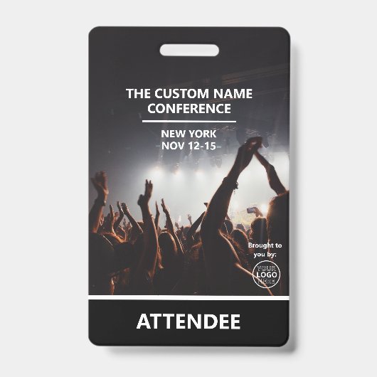 Badge Code QR du laissez-passer d'accès à la conférence  (Avant)