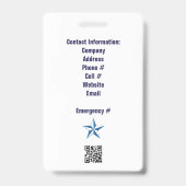 Badge Code QR du laissez-passer média pour la sécurité d (Arrière)