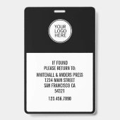 Badge Code QR du logo de la carte d'identité multimédia (Arrière)
