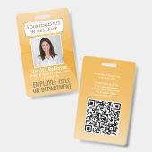 Badge Code QR du logo de la carte d'identité photo de l' (Avant & arrière)