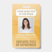 Badge Code QR du logo de la carte d'identité photo de l' (Avant)