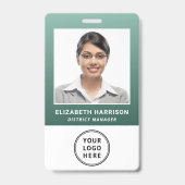 Badge Code QR du logo de l'entreprise Code-barres Photo  (Avant)