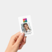 Badge Code QR du logo de l'entreprise Nom et titre de l' (Manuel / portable)