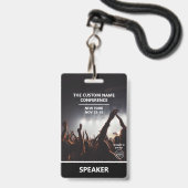 Badge Code QR du passe d'accès à la conférence Haut-parl (Avant avec lanière)